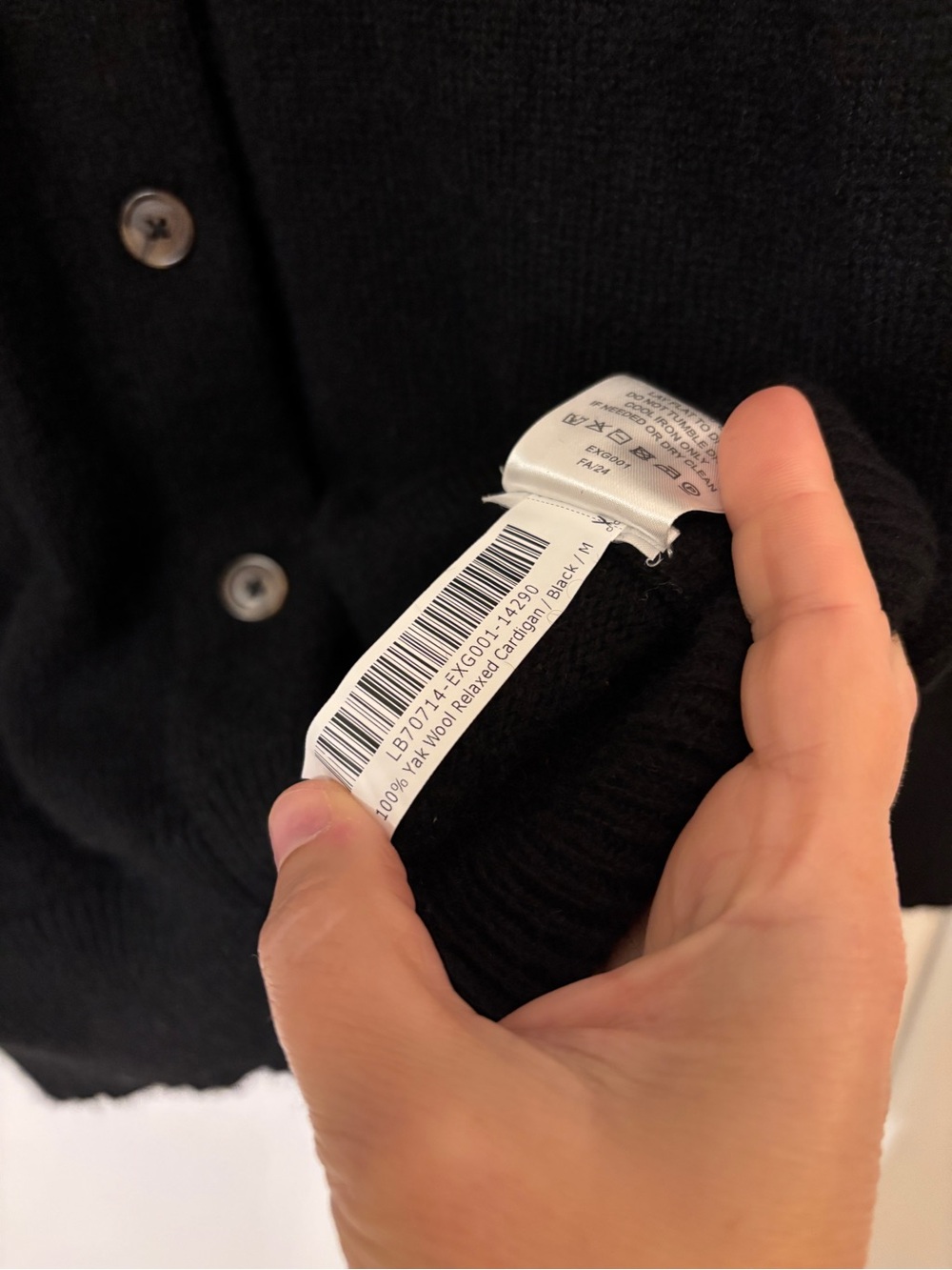 Quince Cardigan 100% Yak Wool Relaxed Fit Size Medium Androgynous Quiet Luxury - Picture 10 of 11